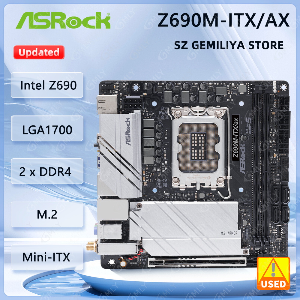 ASROCK Z690M-ITX/ax Mini-ITX M - Lga1700 Itx Motherboard Ddr5 ulasan dan harga